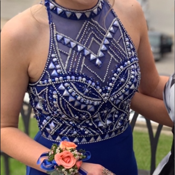 Royal Blue Prom Dress - Picture 5 of 8